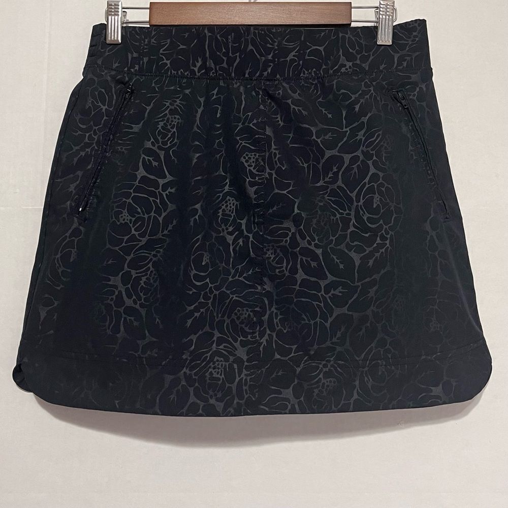 Orvis Black Floral Mini Skirt